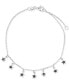 ფოტო #1 პროდუქტის Black Spinel Star Dangle Chain Bracelet (1/10 ct. t.w.) in Sterling Silver
