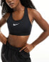 Фото #2 товара Nike Training Swoosh Dri-FIT high support sports bra in black