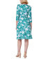 ფოტო #2 პროდუქტის Women's Floral-Print 3/4-Sleeve Wrap Dress