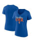 Фото #1 товара Women's Royal New York Mets Mother's Day V-Neck T-shirt