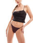 Фото #4 товара Free People longline lace bralet in black and pink