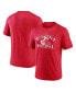 Фото #1 товара Men's Heathered Red Wisconsin Badgers Logo Hometown Tri-Blend T-shirt