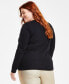 Plus Size Cotton Polar-Bear-Graphic Sweater
