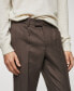 Men's Pleat Detail Wool Pants