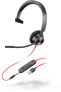 Poly Blackwire 3315 - Headset - Head-band - Calls & Music - Black - Monaural - PTT,Play/pause,Track ,Volume +,Volume -
