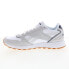 Фото #10 товара Reebok GL 1000 Leather Mens White Suede Lace Up Lifestyle Sneakers Shoes