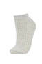 Kadın 5'li Pamuklu Patik Çorap