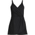 Фото #7 товара Women's Chlorine Resistant Tulip Wrap Swim Dress One Piece Swimsuit