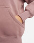 Фото #6 товара Nike unisex mini swoosh zip through fleece hoodie in smokey mauve