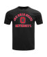 ფოტო #2 პროდუქტის Men's Black Distressed Ohio State Buckeyes Classic Stacked Logo T-shirt