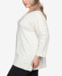 Plus Size Stud Embellished Tunic Sweater