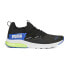 Puma Electron 2.0 Sport Virtual Lace Up Mens Black, Blue Sneakers Casual Shoes