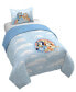 Фото #1 товара Bluey Rainbow in the Clouds 100% Organic Cotton Twin Duvet Cover & Sham Set