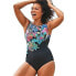 Фото #1 товара Swimsuits for All Women's Plus Size Chlorine Resistant High Neck Tummy Control