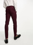 Фото #13 товара ASOS DESIGN skinny suit trousers in burgundy