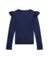 Toddler and Little Girls Ruffled Cotton-Modal Long-Sleeve T-shirt