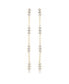 ფოტო #2 პროდუქტის Linear Crystal 18k Gold Plated Drop Earrings