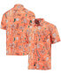 Men's Orange Miami Hurricanes Vintage-Like Floral Button-Up Shirt