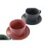 Фото #4 товара Набор из 6 чашек с блюдом DKD Home Decor Зелено-розовый Темно-серый фарфор 150 мл 16 x 17 x 35 см