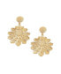 ფოტო #1 პროდუქტის Women's Gold Floral Drop Earrings