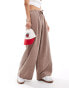 Фото #5 товара ASOS DESIGN cord wide leg pull on trouser in neutral