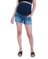 ფოტო #1 პროდუქტის Women's Maternity Denim Short