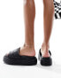 Public Desire Mylo flatform slider in black