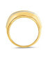 ფოტო #3 პროდუქტის Men's Diamond Two-Tone Ring (1/5 ct. t.w.) in Sterling Silver & 14k Gold-Plate
