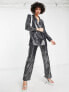 Фото #4 товара 4th & Reckless Tall sequin tailored blazer co-ord in metallic silver
