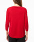 Women's Wave-Knit Scoop Neck 3/4-Sleeve Sweater