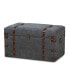 Фото #1 товара Palma Modern and Contemporary Transitional Fabric Upholstered Storage Trunk Ottoman