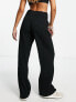 Y.A.S high waisted wide leg plisse trousers in black 2XL - фото #4