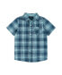 Toddler Boys / Blue Plaid Buttondown Shirt