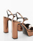 Фото #3 товара Women's Metallic Platform Sandals