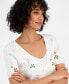 ფოტო #3 პროდუქტის Women's Embroidered V-Neck Cardigan Sweater
