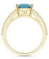 Фото #3 товара Aquamarine and Diamond Accent Ring in 14K Yellow Gold