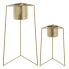 Set of Planters Alexandra House Living Golden Metal With support (2 Pieces)