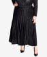 Plus Size Knit Pleat Skirt