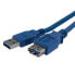 Фото #1 товара StarTech.com 1m Blue SuperSpeed USB 3.0 Extension Cable A to A - M/F - 1 m - USB A - USB A - USB 3.2 Gen 1 (3.1 Gen 1) - 5000 Mbit/s - Blue