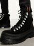 Фото #3 товара Walk London Element hiker boots in black suede