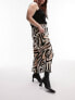 Фото #7 товара Topshop Curve animal print maxi bias skirt in multi