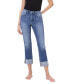 ფოტო #1 პროდუქტის Women's High Rise Regular Cuffed Straight Jeans
