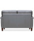 Фото #7 товара Kared 60" Roll Arm Leather Loveseat, Created for Macy's