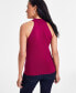 Women's Embellished Sleeveless Halter Sweater, Created for Macy's