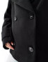 Фото #2 товара ASOS DESIGN formal faux wool pea coat in black