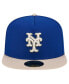 Фото #2 товара Men's Royal New York Mets Canvas A-Frame 59FIFTY Fitted Hat