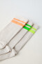 Фото #2 товара 3-pack of neon stripe socks