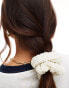 & Other Stories textured hair scrunchie in off-white