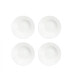 Amanda White Embossed Rim Soup Plates, Set of 4