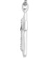 ფოტო #2 პროდუქტის Men's Black & White Diamond Cross 22" Pendant Necklace (1/5 ct. t.w.) in Sterling Silver